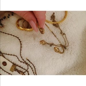 Gold Snake Bangle Cuff Bracelet